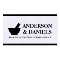 Pharmacist Compounding Pharmacy Mortar Pestle Business Card