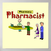 Pharmacist Customers Design Art Print--Frameable