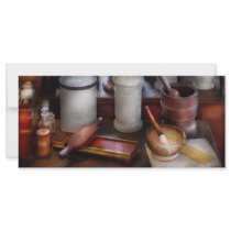 Pharmacist - Equipment for making pills  Rack Card Design