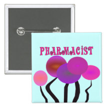 Pharmacist Gifts Artsy Trees Design Buttons