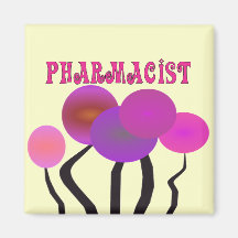 Pharmacist Gifts Artsy Trees Design Fridge Magnets
