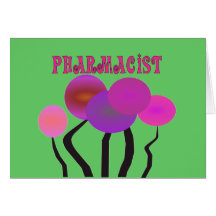 Pharmacist Gifts Artsy Trees Design Greeting Cards