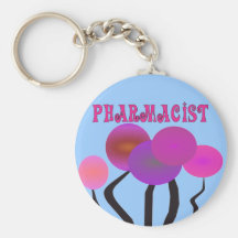Pharmacist Gifts Artsy Trees Design Keychains