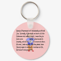 Pharmacist Gifts "Brink of Insanity" Story Art keychains