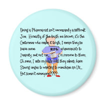 Pharmacist Gifts "Brink of Insanity" Story Art magnets