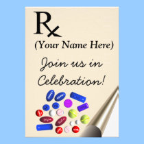 Pharmacist Graduation Invitations Prescription invitations