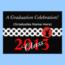 Pharmacist Graduation Invitations Red and Black II invitations