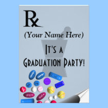 Pharmacist Graduation Invitations Rx Pad Design invitations