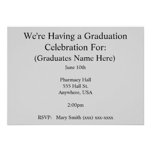 Pharmacist Graduation Invitations Soft Romance