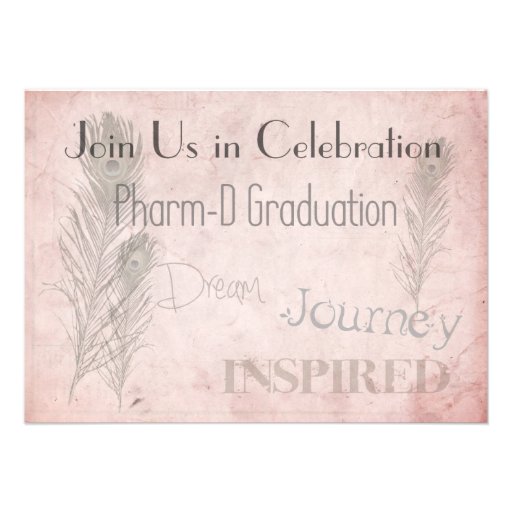 Pharmacist Graduation Invitations Soft Romance