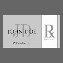 Pharmacist/Prescription Pharmacy Silver business cards