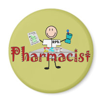 Pharmacist Stick Person--Gifts magnets