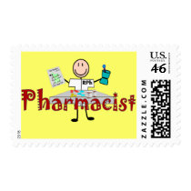 Pharmacist Stick Person--Gifts Postage Stamp