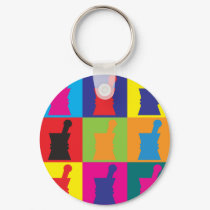 Pharmacology Pop Art keychains