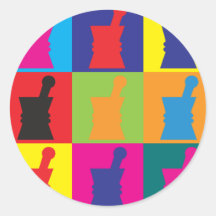 Pharmacology Pop Art Round Sticker