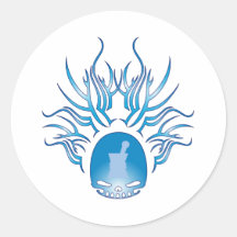 Pharmacology Skull Round Sticker