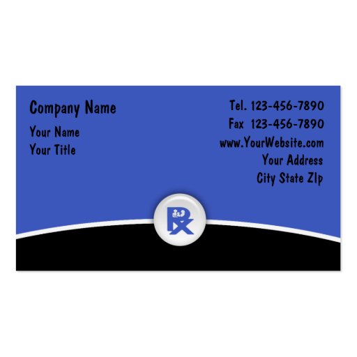 Pharmacy Business Cards (front side)