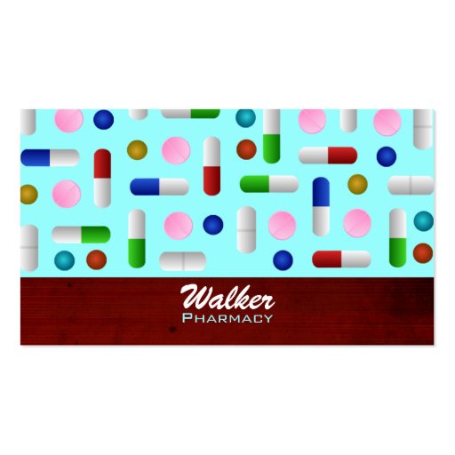 Pharmacy Business Cards -color changeable (front side)