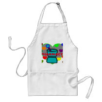 "PHARMACY"  Multi Color Hearts Apron