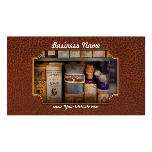 Pharmacy - Oils and Balms Business Cards (front side)