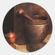 Pharmacy - Pestle - Luxury Tools Round Sticker