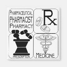 Pharmacy Pharmacist LOGO Refrigerator Magnets