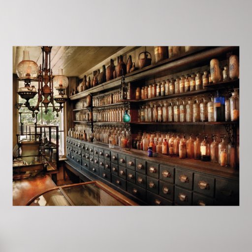 Pharmacy - So many drawers and bottles Posters