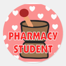"PHARMACY STUDENT" Gifts Round Stickers
