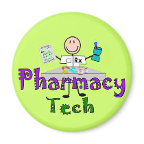 Pharmacy Tech Stick People Design Gifts Refrigerator Magnet