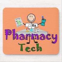 Pharmacy Tech Stick People Design Gifts mousepads