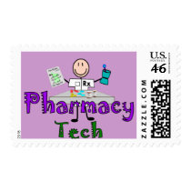 Pharmacy Tech Stick People Design Gifts Stamps