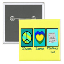 Pharmacy Technician Gifts Pinback Buttons