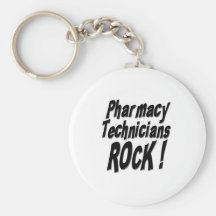 Pharmacy Technicians Rock! Keychain