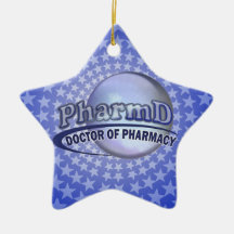 PharmD  BLUE LOGO -  DOCTOR OF PHARMACY Christmas Ornament