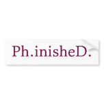 PhD Bumper Sticker