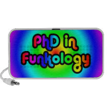 PhD in Funkology lol Fun Joke Funk Rainbow Laptop Speakers