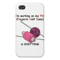 PhD in Knitting iPhone 4/4S Covers