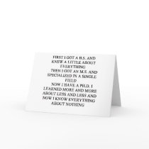 PHD joke Cards