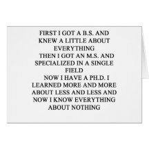 PHD joke Cards