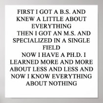 PHD joke Poster