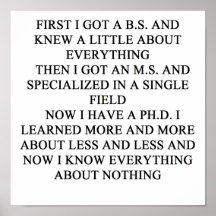 PHD joke Poster