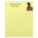Pheasant:  Ringneck Head Custom Letterhead