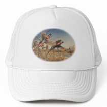 Pheasants Aloft - Great Hunting on the farm Mesh Hat