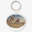 Pheasants Aloft - Great Hunting on the farm keychains by OutDoorWorld Pheasants Aloft - Great Hunting on the farm keychains