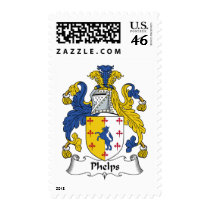 Phelps Family Crest postage by coatsofarms Phelps Family Crest postage