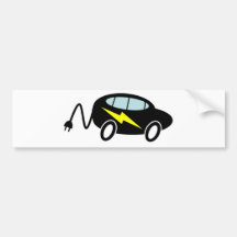 PHEV car bolt and plug Bumper Sticker
