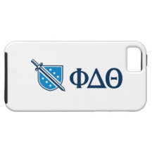 Phi Delta Theta - Blue Greek Lettters and Logo iPhone 5 Cover