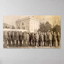 Phi Gam Leaders with Calvin Coolidge Print