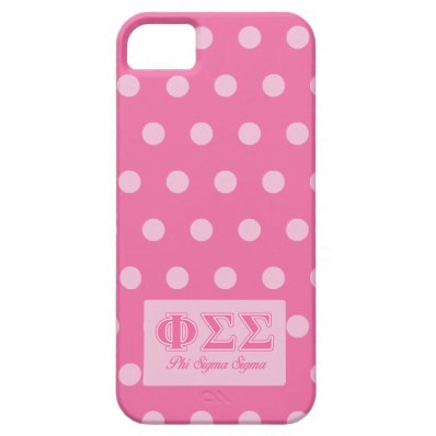 Phi Sigma Sigma Pink Letters iPhone 5 Cases