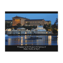 Philadelphia Art Museum and Fairmount Water Works Postcard